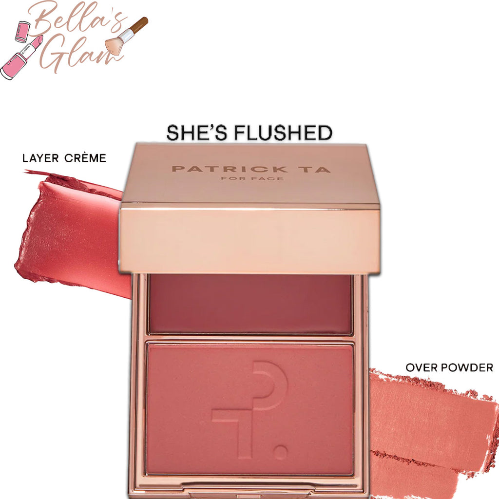 PATRICK TA: Major Headlines Double-Take Crème & Powder Blush Duo    Color: She's Flushed - soft peachy pink