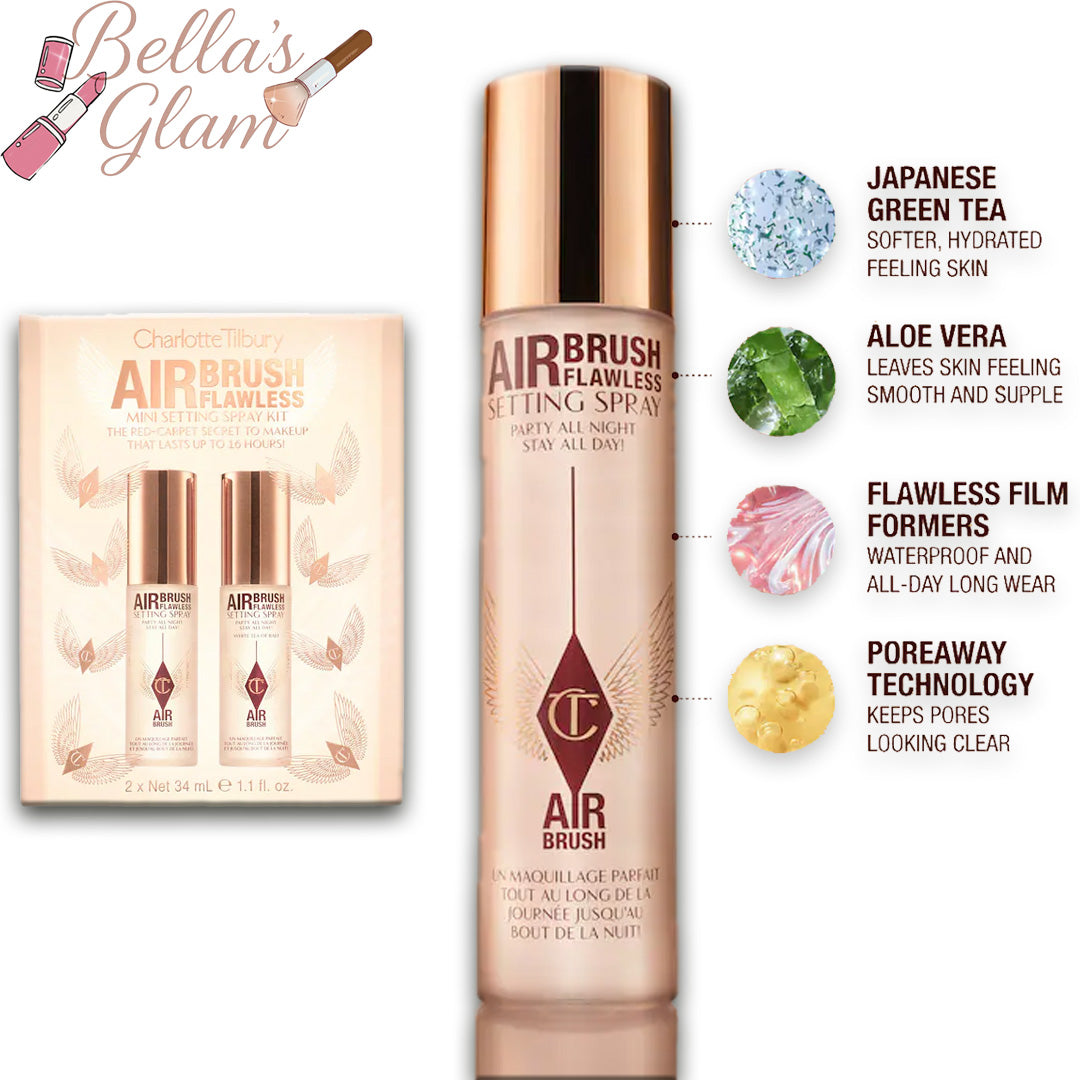 Charlotte Tilbury: Mini Airbrush Flawless Setting Spray Duo Gift Set