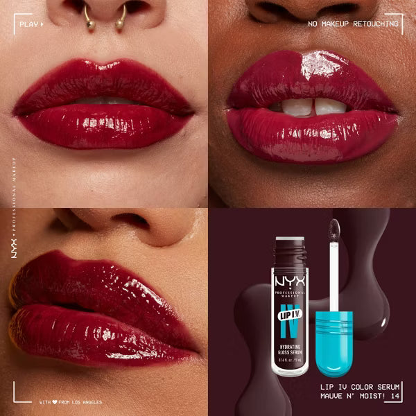 NYX Professional Makeup Lip IV Hydrating Lip Gloss Stain - Mauve N Moist