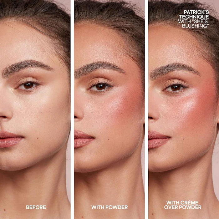 PATRICK TA: Major Headlines Double-Take Crème & Powder Blush Duo    Color: She's Flushed - soft peachy pink